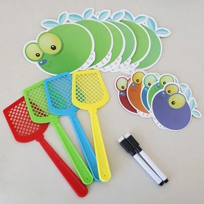 Erasable Fly Swatter Cards, Blank Cards, Kindergarten Clapping Games, Montessori Education, DIY Learning Cards, Educational Supplies,Back To School