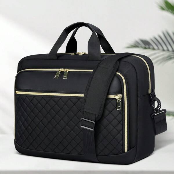 Bolsa para laptop de 17,3 polegadas, pasta para laptop para mulheres e homens, bolsa de ombro mensageiro à prova d'água, bolsa grande para computador, para trabalho, escritório, faculdade