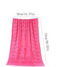 1PC Họa tiết gấu thỏ, Khăn nhiều màu, Khăn tắm mềm mại có in sợi dày và thô, Thấm nước tốt, Rất mềm mại và thân thiện với da - Nhiều màu - Xem 2