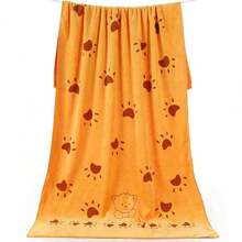 1PC Họa tiết gấu thỏ, Khăn nhiều màu, Khăn tắm mềm mại có in sợi dày và thô, Thấm nước tốt, Rất mềm mại và thân thiện với da - Nhiều màu - Xem 3