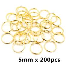 50-200 stuks Diameter 5-20mm Open Jump Rings Dubbele Lussen Goud Zilver Kleur Split Ringen Connectoren Voor Sieraden Maken Benodigdheden DIY Accessoires