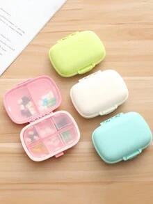 旅行用便携式药盒防潮药丸整理器可重复使用药盒男女药品计划器日常口袋药盒可容纳维生素药品和补充剂家庭旅行必备配件户外办公室返校 - 彩色 - 查看 9