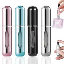 4pcs Portable Perfume Atomizers - Refillable Travel Perfume Bottles 5ml Spray Bottles - Refillable Mini Perfume Bottles - Refillable Leak-Proof Travel Perfume Atomizers