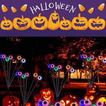 6-LED Solar Halloween Ghost Eye Ground Stake Light, 1 Set For Yard Garden Party Decor - Multicolor - View 9