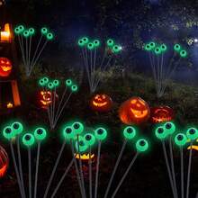 6-LED Solar Halloween Ghost Eye Ground Stake Light, 1 Set For Yard Garden Party Decor - Multicolor - View 10