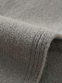 1pc Unisex Kids Knitted Warm Scarf, Simple Solid Color Windproof Comfortable Outdoor Scarf