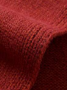1pc Unisex Kids Knitted Warm Scarf, Simple Solid Color Windproof Comfortable Outdoor Scarf