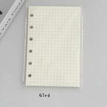 A7 透明活页夹笔记本，月度/点/网格/线活页夹日记本，A7 DIY 环形日记本手册 - 無色 - 查看 6