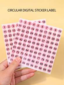klimonla 2张防水编号美甲贴纸，圆形指甲油凝胶颜色标签，用于记录指甲油颜色和款式，连续编号贴纸，美甲用品，美甲工具，美甲艺术工具，返校季，美甲，美甲工具（适用于按压式美甲片）