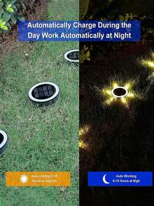 4 đèn sàn năng lượng mặt trời 6 bóng LED - Phiên bản nâng cấp của đèn ngoài trời chống thấm nước năng lượng mặt trời, đèn trang trí cảnh quan không khí thích hợp cho Giáng sinh Halloween Trang trí nhà Đường cỏ Sân hiên Sân thượng Lối đi Sân vườn Sân sau Bữa tối gia đình Tiệc sinh nhật Trang trí đám cưới Đèn - Nhiều màu - Xem 5