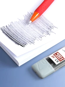 100pcs/Pack 0.5mm/0.7mm HB Automatic Pencil Lead Refills, High Capacity, Anti-Break, For Drawing, Student Use Back To School