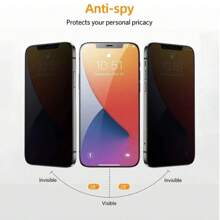 2 pz Protector de pantalla compatible  para iPhon 15, 14, 13, 12, 11 Pro Película de vidrio templado de cobertura completa, dureza 9H - transparente - Ver 3