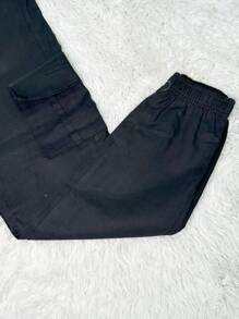 CARGO JOGGER Pants With Side Pocket With Elastic Streetwear - 黑色 - 查看 2