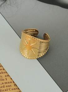 1pc Engraved Ring - Yellow Gold - View 3