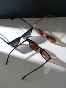 3pairs Women Tortoiseshell Frame Eyeglasses Travel Accessories - Multicolor - View 5