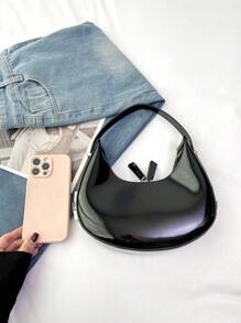 Modna damska torebka typu bagietka z wzorem krokodyla pod pachami, modna mała torebka na ramię - Zobacz 9