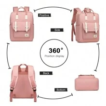 KONO Sac à Dos Léger Unisexe pour Femmes - Sac d'École Polyvalent pour Ordinateur Portable 13", Sac à Dos de Collège et Sac à Dos de Voyage