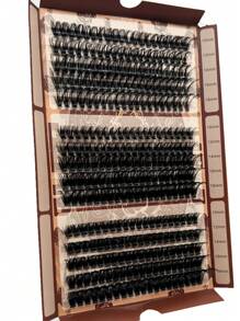 15 Rows C/D Curl 300 Bundles 60+80+100D Individual Lashes 10-18mm Mixed Length Fluffy Style Individual Pre-Fanned Lashes 0.05/0.07 Eyelash Extensions Wispy DIY Beginner Lash Extensions Faux Mink Individual Lash - 黑色 - 查看 3
