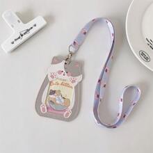 Cordón para tarjeta de identificación y llaves lindo para mujeres, niñas y estudiantes, soporte para tarjeta de identificación Kawaii - Multicolor - Ver 14