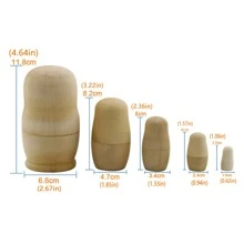 1 件俄罗斯风格天使公主嵌套饰品，5 层俄罗斯套娃饰品，女孩生日礼物，家居和派对装饰