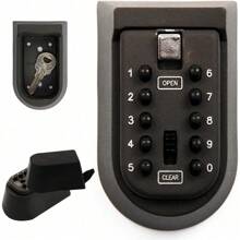 Combination Key Lock Box 10-Digit Combination Top Security Key Box Best Outdoor Waterproof Wall Mounted Key Box For Elderly Parents Spare House Keys Home Garage Office School - Variant1 - View 2