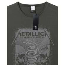 Amplified Mens The Black Album Metallica Diamante T-Shirt (Charcoal) - Grey - View 3