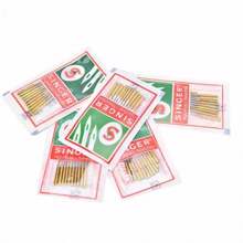 SINGER Titanium Plated Universal Sewing Machine Needles, Golden, 5 Packs (50 Needles Total)