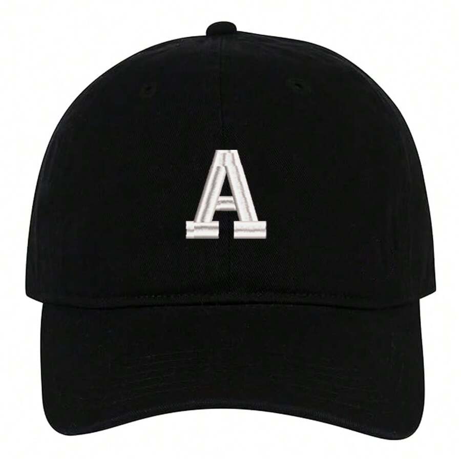 A-Z 26 English Letters Graphic Embroidery Baseball Cap Men Women Unisex Baseball Cap Adjustable