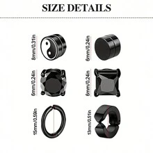 Bộ 12 kẹp tai từ tính bằng thép không gỉ tuyệt đẹp và thời trang, phù hợp cho cả nam và nữ, thích hợp sử dụng hàng ngày hoặc tiệc tùng, có thể làm quà tặng sinh nhật cho gia đình và bạn bè - 1 bộ 12 miếng - Xem 2