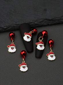 10/20 件圣诞铃铛硬币樱桃花环美甲钻水钻合金美甲装饰 DIY 美甲饰品美甲宝石美甲用品