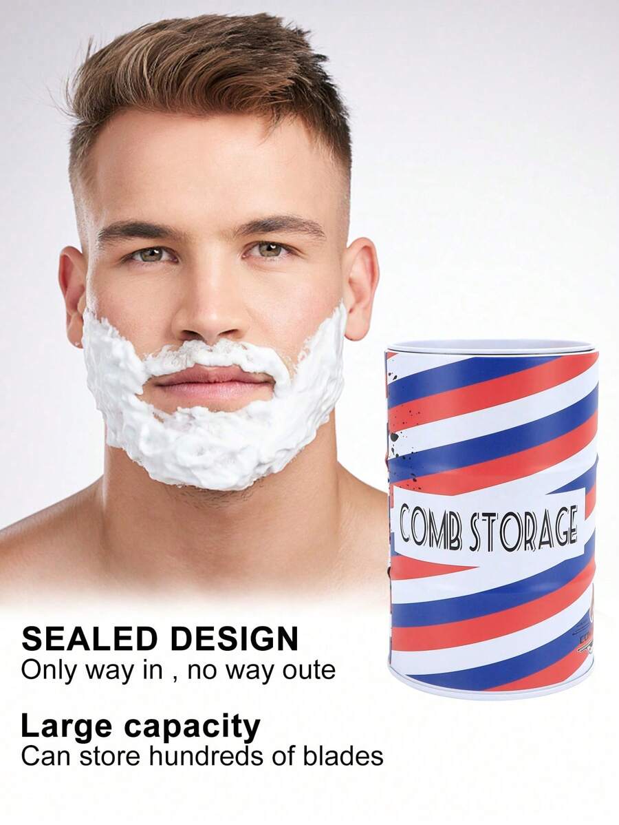 Barbershop Blade Recycling Box Salon Mini Trash Can Razor Blade