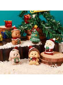 1 đồ trang trí bằng nhựa Giáng sinh Đồ trang trí bằng nhựa phong cách hoạt hình Quà tặng Giáng sinh hoàn hảo Sinh nhật, Nhà cửa, Đồ thủ công trang trí ngày lễ - Nhiều màu - Xem 3