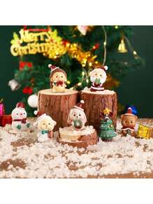 1 đồ trang trí bằng nhựa Giáng sinh Đồ trang trí bằng nhựa phong cách hoạt hình Quà tặng Giáng sinh hoàn hảo Sinh nhật, Nhà cửa, Đồ thủ công trang trí ngày lễ - Nhiều màu - Xem 2