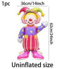1 件嘉年华马戏团场景装饰 - 独立式小丑底座铝箔气球，小丑装饰，嘉年华主题派对装饰返校情人节 - 彩色 - 查看 8