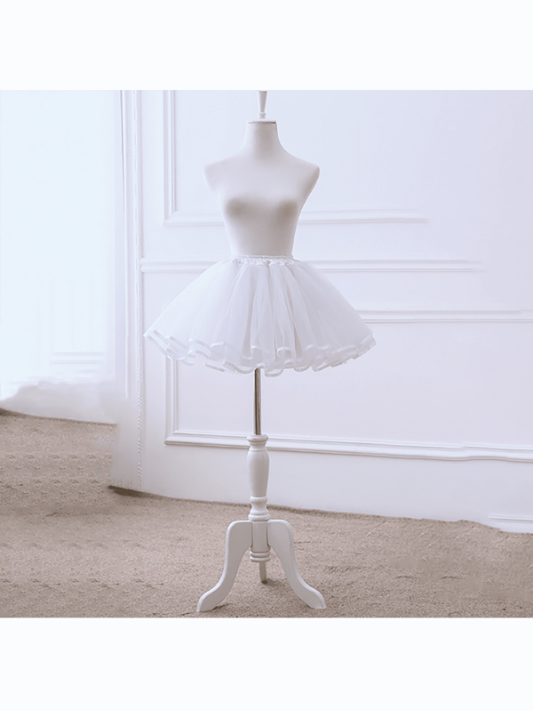 1pc Polyester Petticoat Lolita Underskirt, 35cm Length, 3-Layered Soft Tulle Skirt For Daily Wear, All Seasons Halloween Fall Clothes For Women