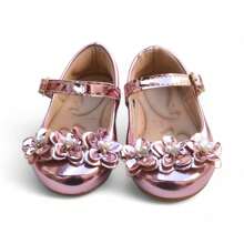 Children's Shoes Girl Girl Doll Shoes Female Flower Girl Shoes Buckle 20 To 34 Party Flower Christening - 玫瑰金 - 查看 4