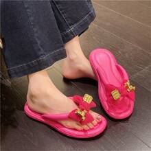 Cute & Fashionable Cartoon Bear Soft Sole Flip Flops Women Summer Casual Holiday Slip-Resistant Beach Slippers