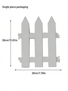 1pc hàng rào trang trí cây thông Noel bằng nhựa màu trắng, bền và dễ sử dụng cho trang trí nhà và vườn ngày lễ - trắng - Xem 13