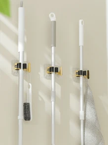 Punch-Free Mop Rack Mop Hook Wall-Mounted Mop And Broom Storage Clip Mop Rack Bathroom Kitchen Garden Multi-Function Tool Rack - Multicolor - View 7