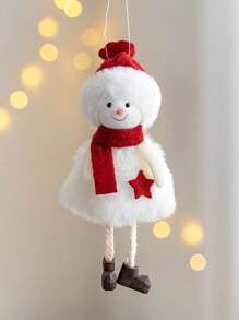 1 件圣诞毛绒吊坠，小装饰布老人雪人麋鹿小吊坠圣诞树装饰礼物，圣诞装饰用品 - 彩色 - 查看 9