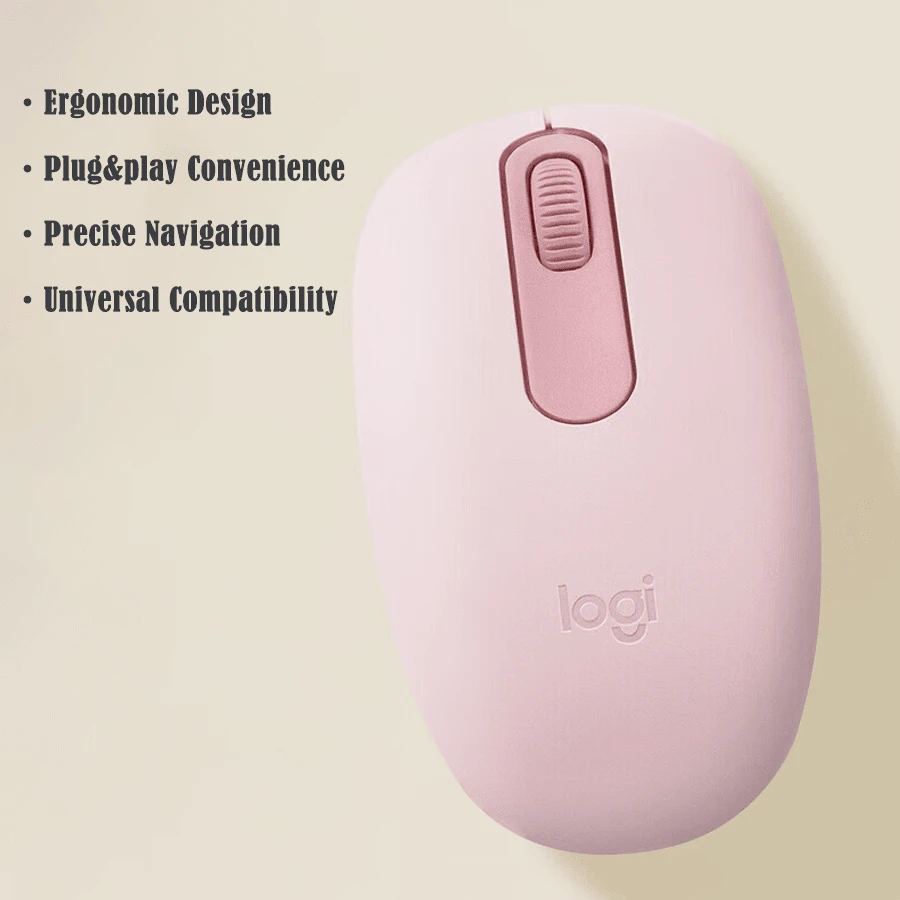 Logitech 无线蓝牙鼠标 M196，小巧便携，适合办公室、家庭、笔记本电脑、学生、商务使用（粉色） - 粉色 - 查看 1