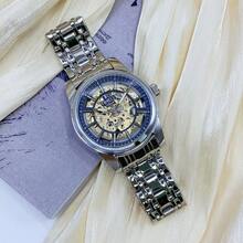 TIMELY RAIN Men's Fully Automatic Mechanical Watch Waterproof Fashion - Black - View 2