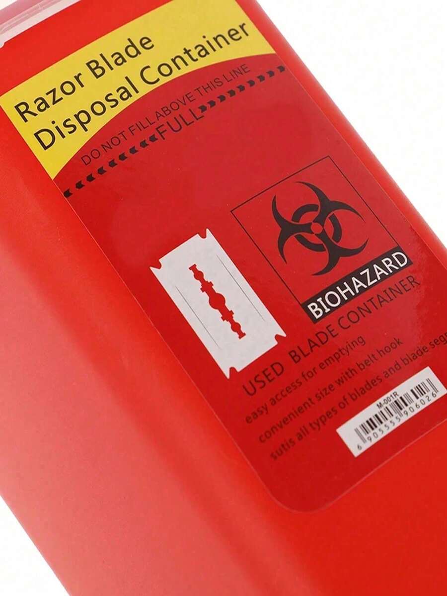 Blade Recycling Box Razor Blade Disposal Case Mini Trash Can Barber Shop Accessories Syringe