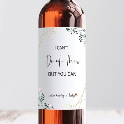 2 Pcs Pregnancy Announcements Wine Labels, Pregnancy Announcement For Aunties, Pregnancy Reveal For Your Best Friend, Pregnancy Announcement For Grandparents Back To School