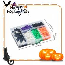 1630 Stück Halloween Perlenset mit Ton-Perlen, Acryl-Buchstabenperlen, Ton-Scheiben-Abstandsperlen zum Armband-Herstellen, DIY-Schmuck, Anhänger, Verkleidung zum Feiertag