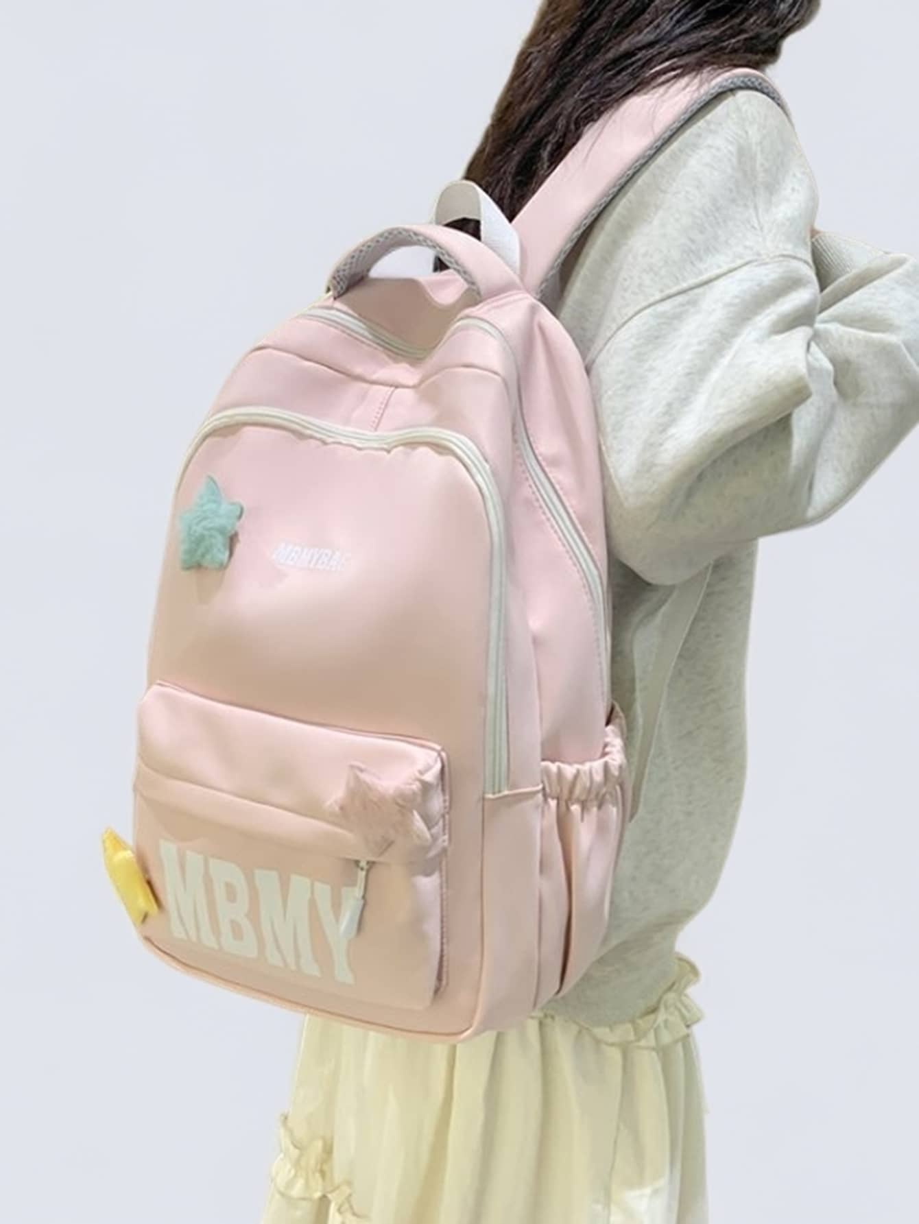 1pc Large Capacity Lightweight Backpack For High School & College Students