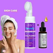 Facial Foam Mousse Kit And Face Beautiful Serum 30ml - Mousse Colágeno + Sérum Clareador - 查看 1