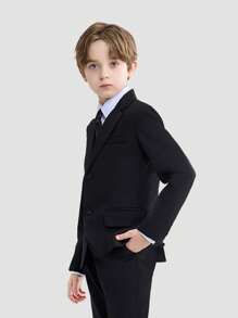 Conjunto de terno cavalheiro 2 peças Tween Boy, uniforme escolar casual para crianças mais velhas, ocasião formal