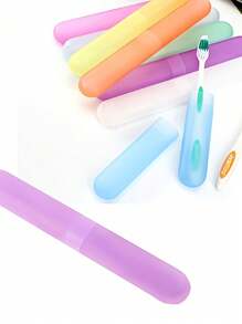 1/3/5件装牙刷盒混合便携式牙刷盖架牙刷卫生护理户外用品随机颜色适用于旅行牙刷盒旅行徒步露营盖保护套适用于户外旅行和家庭浴室收纳配件家居小工具学校用品大学宿舍学生牙刷盖牙刷盒牙刷牙刷保护套适用于旅行浴室旅行必需品适用于假期旅行配件 - 彩色 - 查看 4