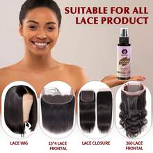 Lace Tint Spray For Wigs,Waterproof Lace Tint Melting Mousse Spray Concealer For Lace Closure Front Wigs Toupees Edge Control Lace Tint Spray Melt Form - Dark Brown - View 3